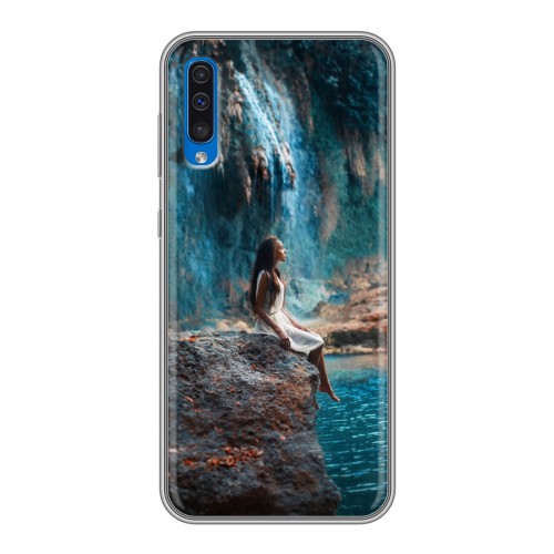Дизайнерский силиконовый чехол для Samsung Galaxy A50 водопады