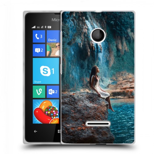 Дизайнерский пластиковый чехол для Microsoft Lumia 435 водопады