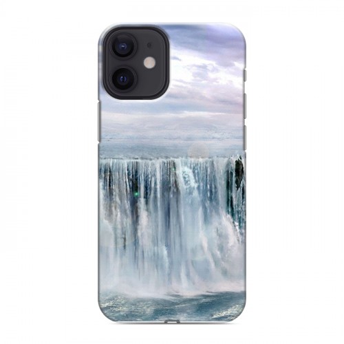 Дизайнерский силиконовый с усиленными углами чехол для Iphone 12 Mini водопады