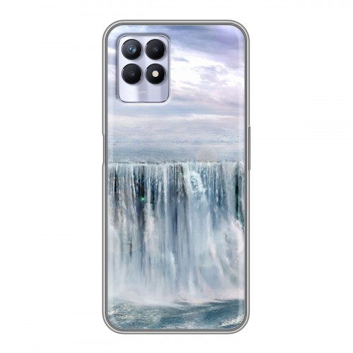 Дизайнерский силиконовый с усиленными углами чехол для Realme 8i водопады