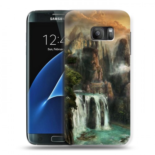 Дизайнерский силиконовый с усиленными углами чехол для Samsung Galaxy S7 водопады
