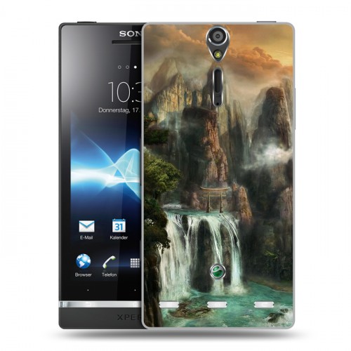 Дизайнерский пластиковый чехол для Sony Xperia S водопады