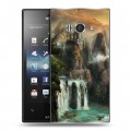 Дизайнерский пластиковый чехол для Sony Xperia acro S водопады