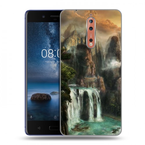Дизайнерский пластиковый чехол для Nokia 8 водопады