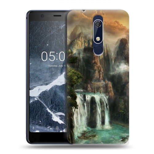 Дизайнерский пластиковый чехол для Nokia 5.1 водопады