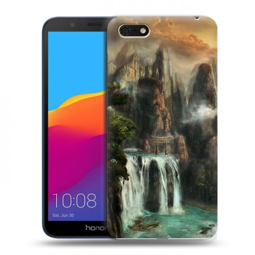 Дизайнерский пластиковый чехол для Huawei Honor 7A водопады