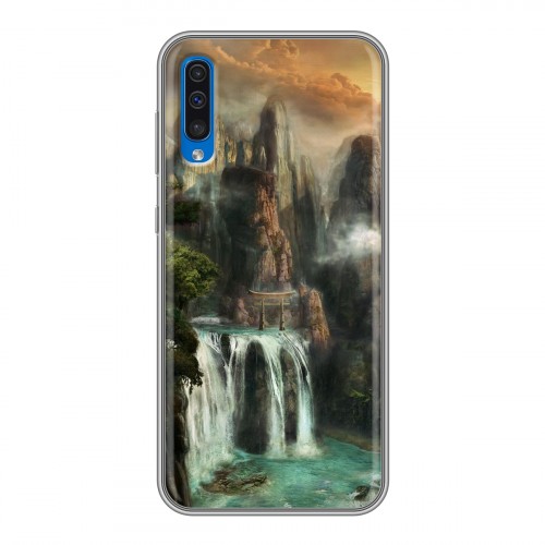 Дизайнерский силиконовый чехол для Samsung Galaxy A50 водопады
