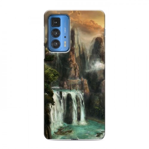 Дизайнерский силиконовый с усиленными углами чехол для Motorola Edge 20 Pro водопады