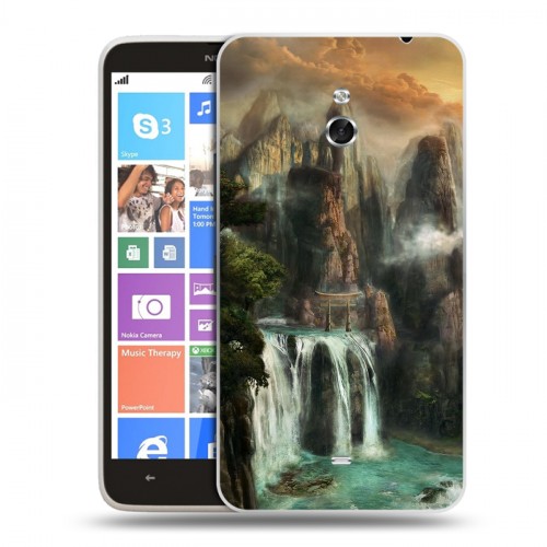 Дизайнерский пластиковый чехол для Nokia Lumia 1320 водопады