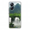 Дизайнерский силиконовый с усиленными углами чехол для Realme 10 Pro Plus водопады