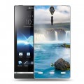 Дизайнерский пластиковый чехол для Sony Xperia S водопады