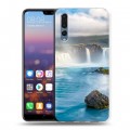 Дизайнерский силиконовый с усиленными углами чехол для Huawei P20 Pro водопады