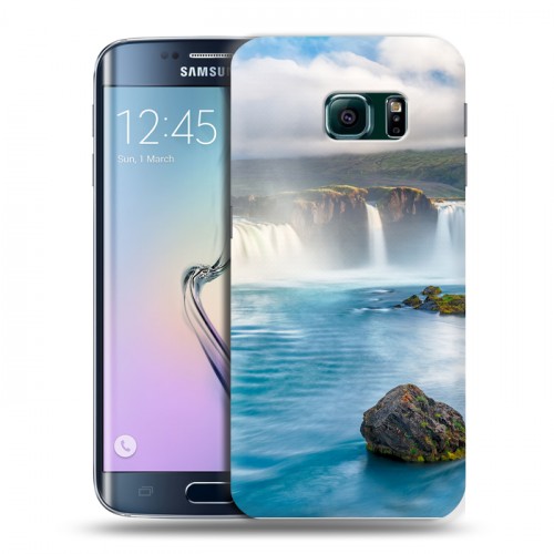 Дизайнерский пластиковый чехол для Samsung Galaxy S6 Edge водопады