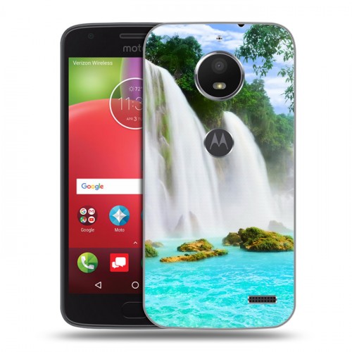 Дизайнерский пластиковый чехол для Motorola Moto E4 водопады
