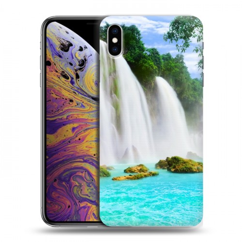 Дизайнерский силиконовый чехол для Iphone Xs Max водопады