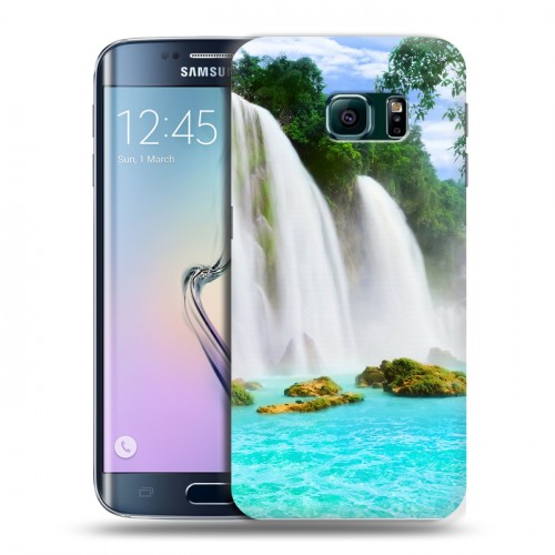 Дизайнерский пластиковый чехол для Samsung Galaxy S6 Edge водопады