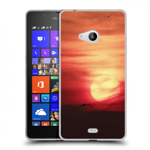 Дизайнерский пластиковый чехол для Microsoft Lumia 540 Закат