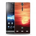 Дизайнерский пластиковый чехол для Sony Xperia S Закат