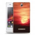 Дизайнерский пластиковый чехол для Sony Xperia E Закат