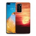 Дизайнерский пластиковый чехол для Huawei P40 Закат