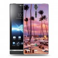 Дизайнерский пластиковый чехол для Sony Xperia S Закат