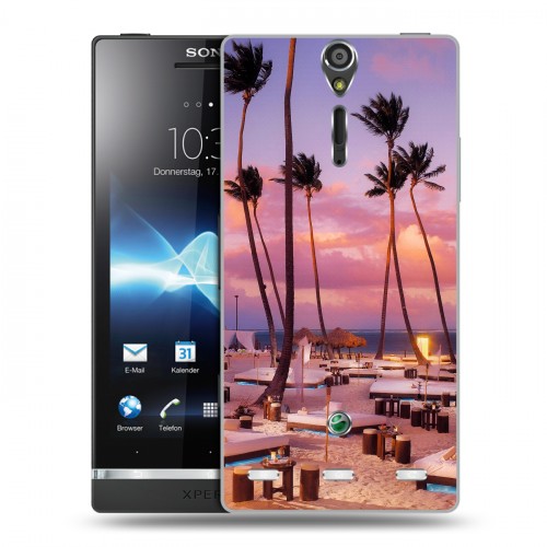 Дизайнерский пластиковый чехол для Sony Xperia S Закат