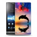 Дизайнерский пластиковый чехол для Sony Xperia S Закат