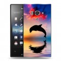 Дизайнерский пластиковый чехол для Sony Xperia acro S Закат