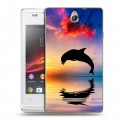 Дизайнерский пластиковый чехол для Sony Xperia E Закат