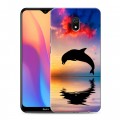 Дизайнерский силиконовый с усиленными углами чехол для Xiaomi RedMi 8A Закат