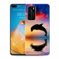 Дизайнерский пластиковый чехол для Huawei P40 Закат