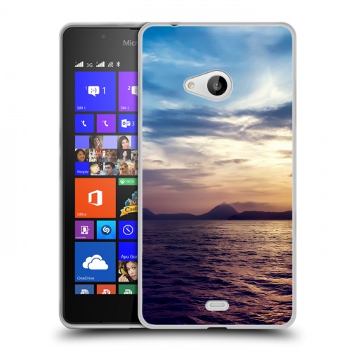 Дизайнерский пластиковый чехол для Microsoft Lumia 540 Закат