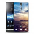 Дизайнерский пластиковый чехол для Sony Xperia S Закат