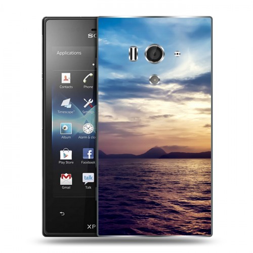 Дизайнерский пластиковый чехол для Sony Xperia acro S Закат