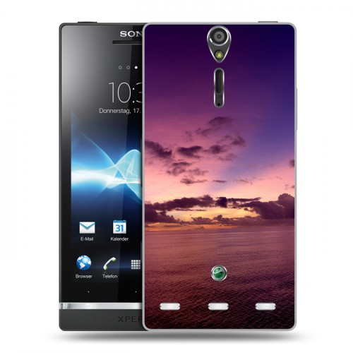 Дизайнерский пластиковый чехол для Sony Xperia S Закат