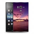 Дизайнерский пластиковый чехол для Sony Xperia acro S Закат