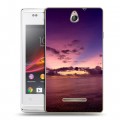 Дизайнерский пластиковый чехол для Sony Xperia E Закат