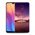 Дизайнерский силиконовый с усиленными углами чехол для Xiaomi RedMi 8A Закат