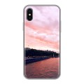 Дизайнерский силиконовый чехол для Iphone x10 Закат