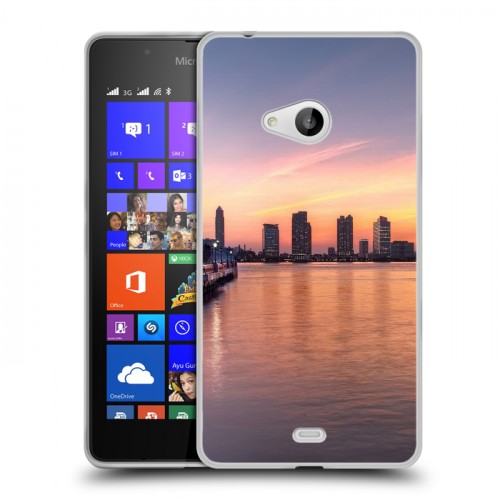 Дизайнерский пластиковый чехол для Microsoft Lumia 540 Закат