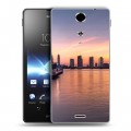 Дизайнерский пластиковый чехол для Sony Xperia TX Закат