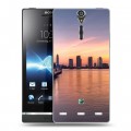 Дизайнерский пластиковый чехол для Sony Xperia S Закат