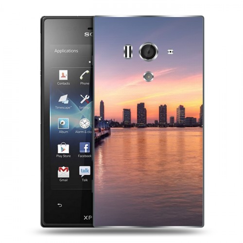 Дизайнерский пластиковый чехол для Sony Xperia acro S Закат