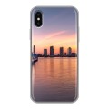 Дизайнерский силиконовый чехол для Iphone x10 Закат