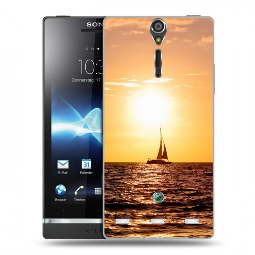 Дизайнерский пластиковый чехол для Sony Xperia S Закат