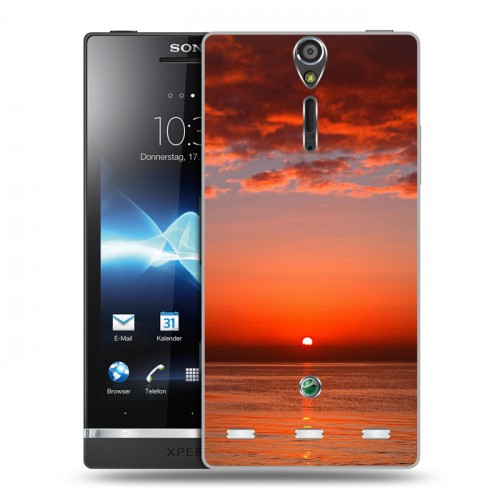 Дизайнерский пластиковый чехол для Sony Xperia S Закат