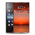 Дизайнерский пластиковый чехол для Sony Xperia acro S Закат