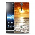 Дизайнерский пластиковый чехол для Sony Xperia S Закат