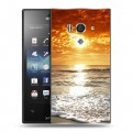 Дизайнерский пластиковый чехол для Sony Xperia acro S Закат