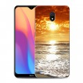 Дизайнерский силиконовый с усиленными углами чехол для Xiaomi RedMi 8A Закат